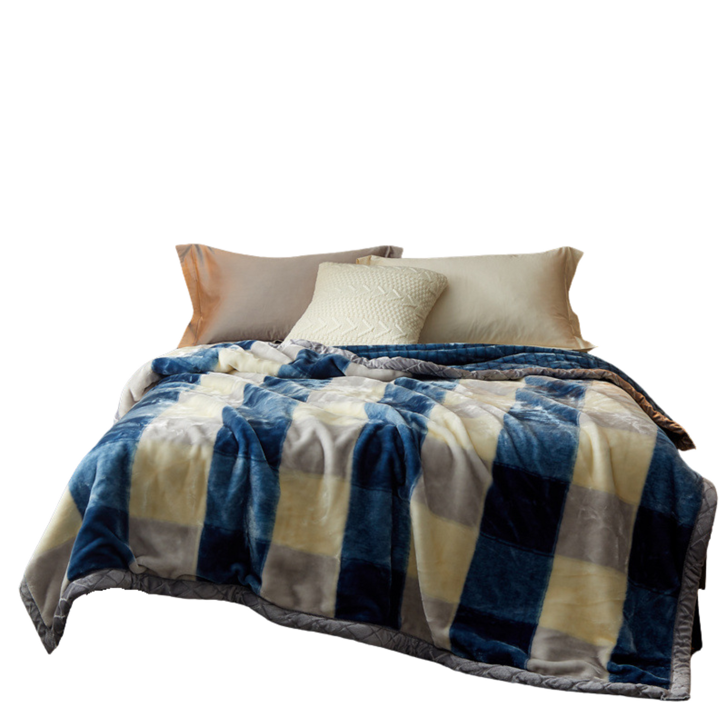 Shawl Blanket with Buttons (60"×40") – Silk‑Touch Double‑Face Fleece | YUGOLD