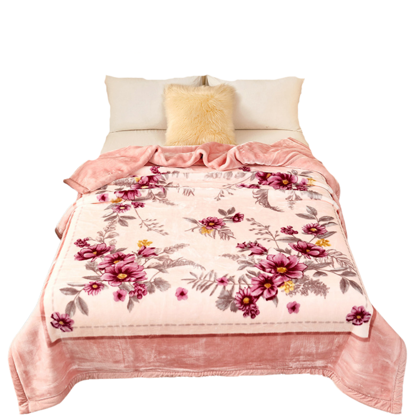 Shawl Blanket with Buttons (60"×40") – Silk‑Touch Double‑Face Fleece | YUGOLD