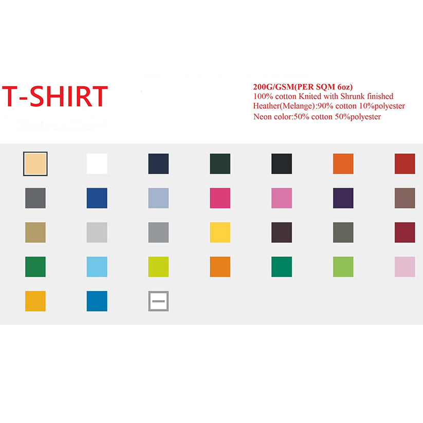 Blank T‑Shirts Wholesale | Cotton / TC / Polyester | 36 Colors